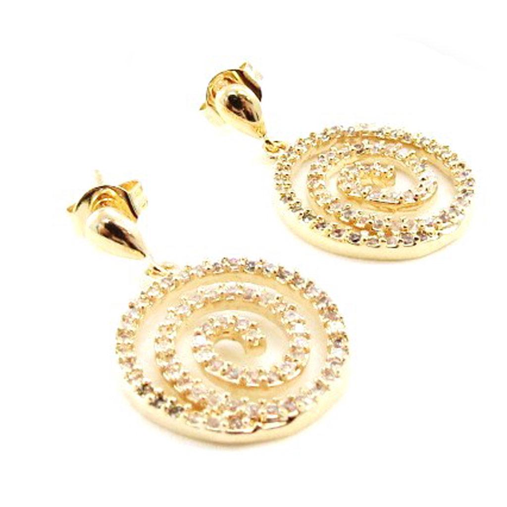 Les Trésors De Lily [I9840] - Позолоченные серьги «Богиня»