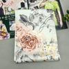 Silver White Silk Scarf Headscarf For Women Elegant Chinese Rose Silk Big Square Scarves Shawl Fashion Hair Silk Scarf