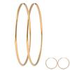 [R1156] - Gold Plated 'Simplicity' Hoop Earrings - 5 Cm 2 Mm