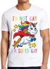 Unicorn Super Gay Pride LGBT LGBTQ Ally Rainbow Flag Funny Gift T Shirt M955