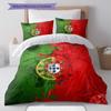Portugal National Football Team Pattern Bedding,Quilt Set Quilt Cover Pillowcase Home Birthday Gift(1 * duvet cover + 2 * pillowcase, without core)