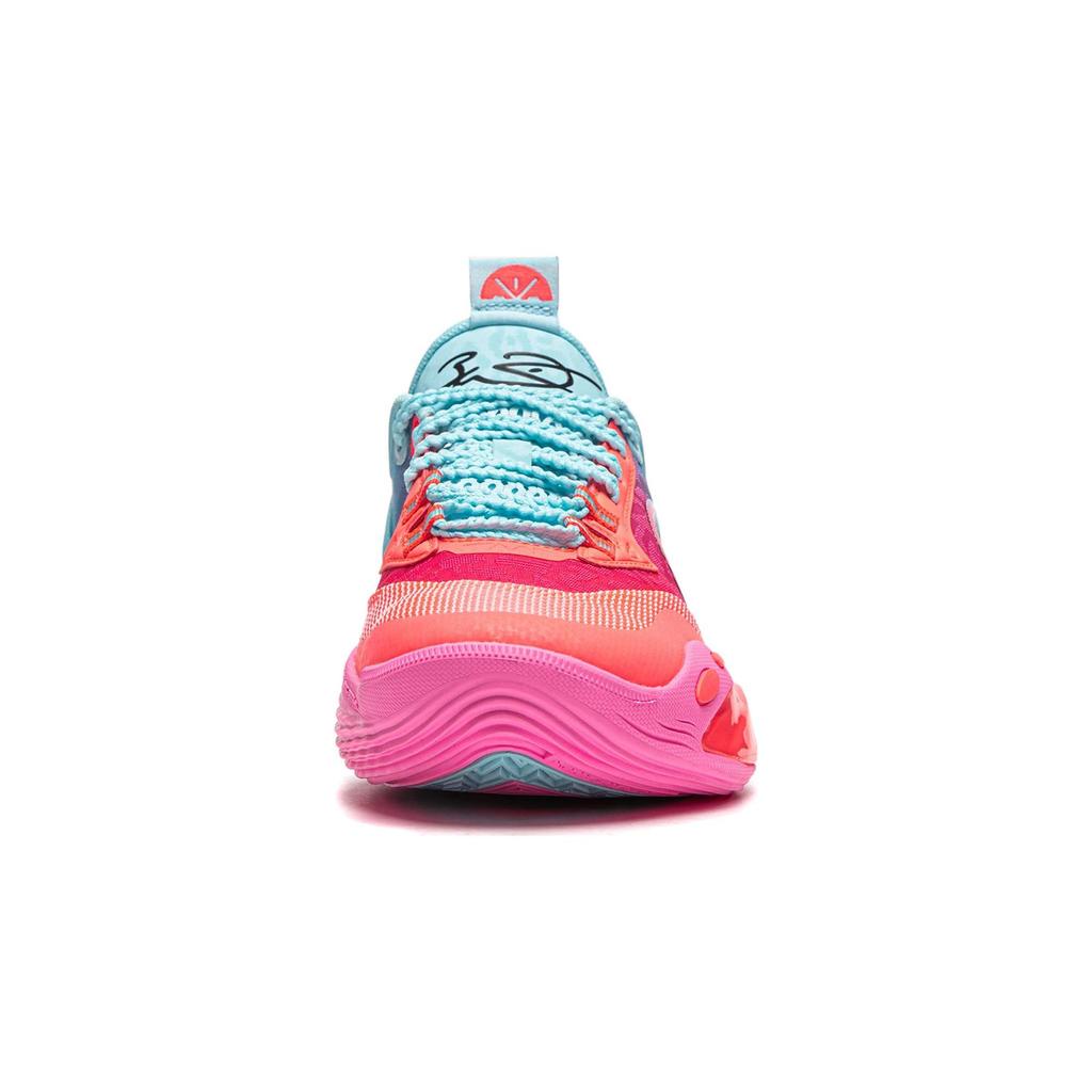 Баскетбольные кроссовки Li Ning All City 12, модные, универсальные, нескользящие, износостойкие, легкие, с низким верхом, детские, красные, синие, YKBU020-3