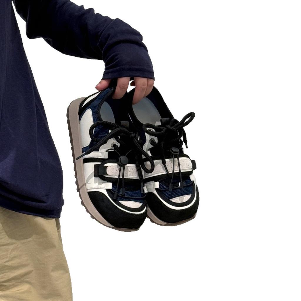 Leather Ugly Cute Big Head German Training Shoes Women's 2025 Summer New Breathable Lightweight Non-slip Platform Casual Sports Shoes