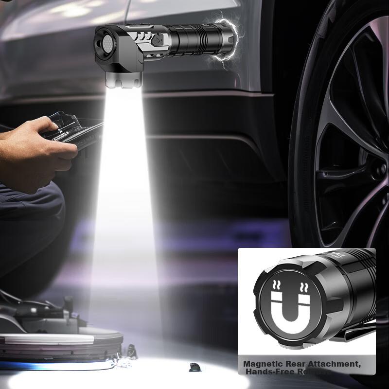 Tianhuo High-Power Flashlight Magnetic Work Light Angle Automotive Repair Long Battery Life Rechargeable Outdoor Super Bright Lamp