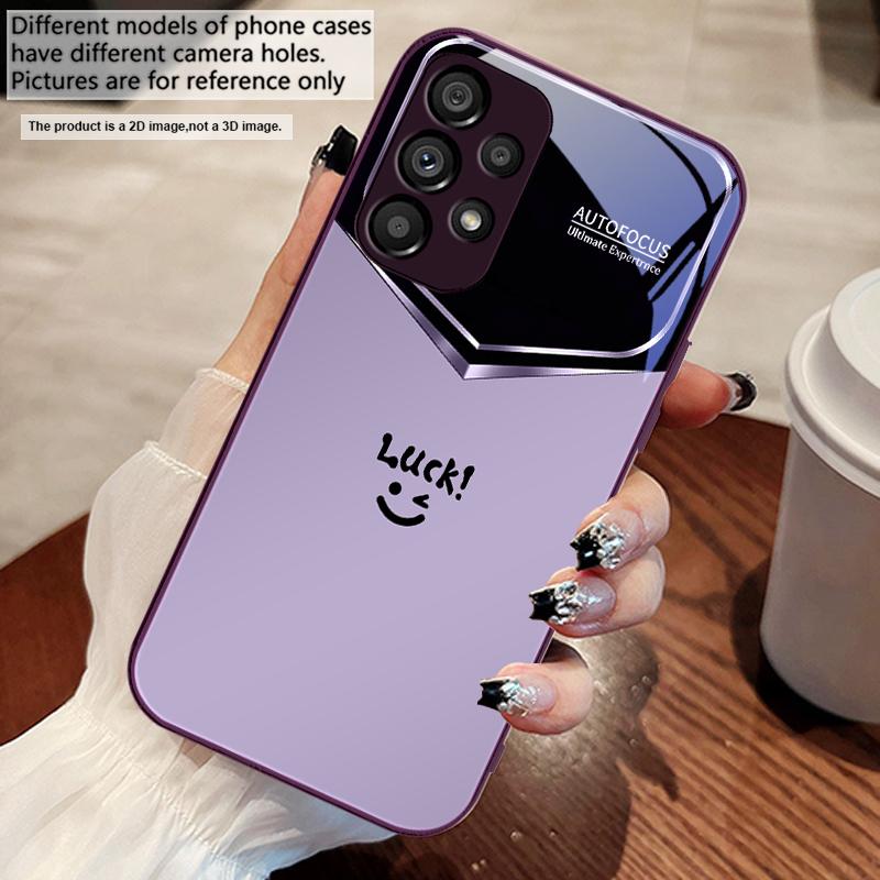Светло-фиолетовое счастье Для Samsung S 25 S25 Edge S25Ultra S8 9 S10 20 U ltra S21 Pro S22 Plus S23 FE S24 Ultra Стеклянный чехол для телефона
