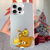 Чехол для телефона Rilakkuma для iPhone 16 15 14 13 12 11 Pro Max X XR XSMAX 8 7 Plus Матовый Ударопрочный Задний Чехол