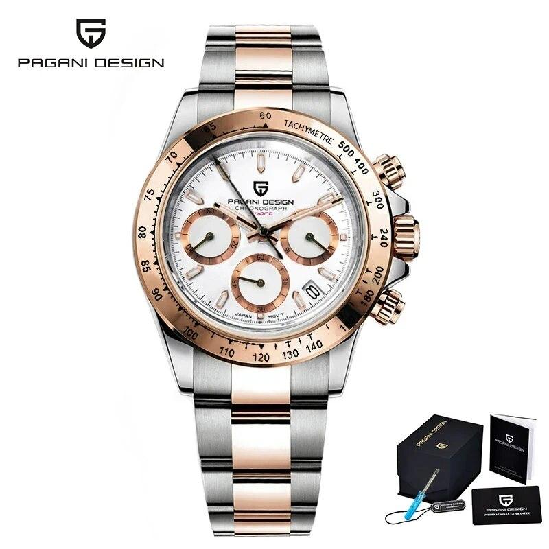 Gold 1644 PAGANI DESIGN New Men's Watches Top Brand Luxury Mens Quartz Wrist Watch Men Watch Men Chronograph Waterproof