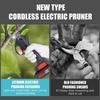 2IN1 Cordless 6Inch Electric Chain Saw and 30mm Electric Branch Scissors Pruning Shears Tool Set Wood Cutter Woodworking