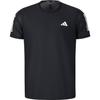 Own The Run Logo Quick-Dry Running Striped Short Sleeve Breathable T-Shirt Men Tops Black JY8583