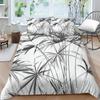 Family Bedding Single Double Bed Full Size Plant Printing Series Bedding Leaf Pattern Pillowcase and Quilt Cover Washable Home Decoration