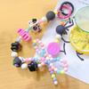 Candy Color Phone Buckle Beads Cute Lanyards  Bead Chain Pendant For Phone Strap