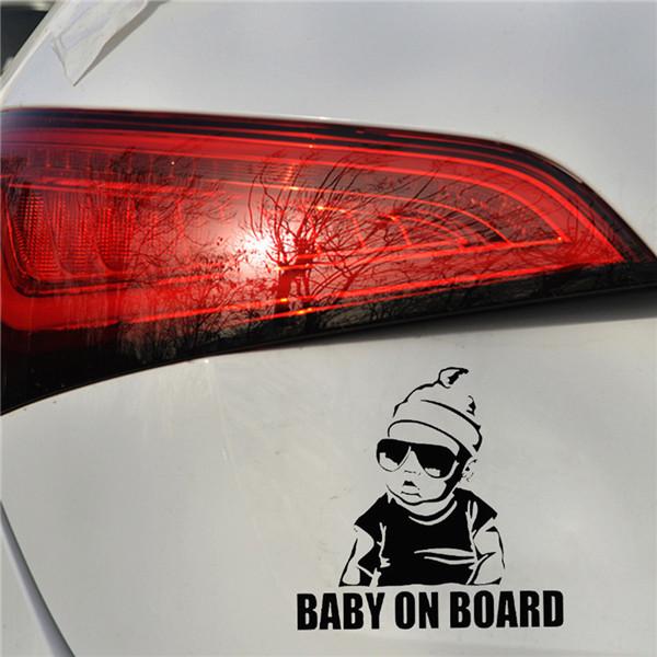 14x9 см BABY ON BOARD крутые задние светоотражающие солнцезащитные очки для детей, автомобильные наклейки, предупреждающие наклейки
