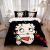 Betty Boop Heart Love Print 3Pcs Bedding Setduvet Cover With 2 Bedropillowcase Home Birthday Gift