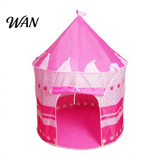 Breathable Fabric Tent Kids Castle Tent, Princess Playhouse for Girls, Indoor Outdoor Easy Setup Stable Frame Game with Star Moon Design, Birthday