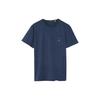 Polo SS22 Однотонная футболка с коротким рукавом и круглым вырезом Мужские топы Синий 710867350003