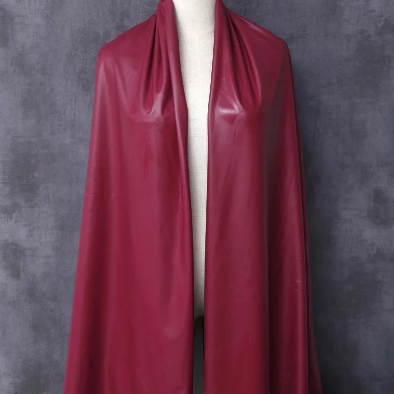 100x145cm Matte Faux Leather Fabric PU Elastic Soft Fabrics Skinny Pants Clothes Skirt Dress DIY Sewing Design Stretch Material