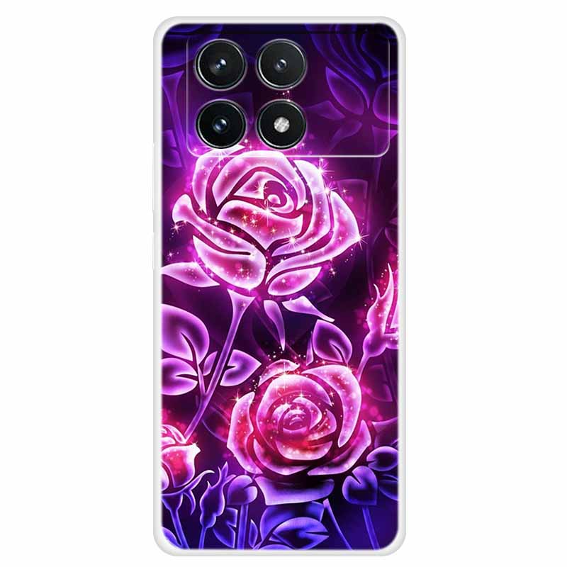 Clear Cover For Xiaomi Poco F6 Pro Case 2024 Paint Soft Silicone TPU Back Cases For Xiaomi Poco F6 Pro 5G Phone Cover Capa Coque