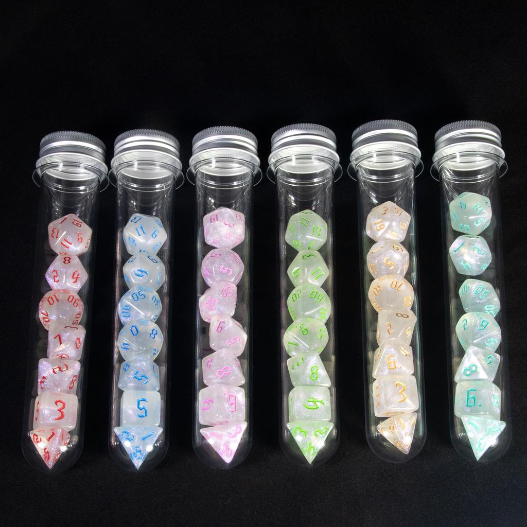 42 шт. Многогранные игральные кости, набор игровых костей DND, набор игральных костей для D&D, аксессуары для настольных игр RPG, 6 наборов игральных костей, 6 шт. тубус, 1 шт. подставка для тубуса