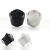 2/5pcs Black White 2PIN ON/OFF Round Rocker Toggle Power Button Switch 6A/250VAC 10A 125V AC Cap with Plastic Push
