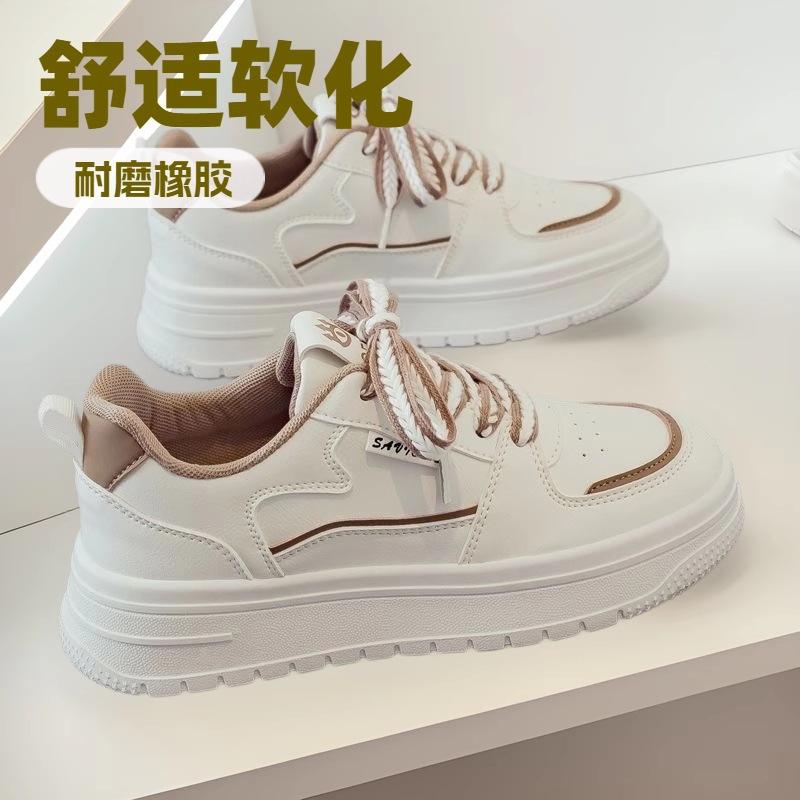 Trend Four Seasons Simple Little White Shoes Women 2025 New Fashion Sports Casual Versatile Board Shoes Women