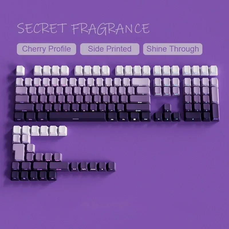 Xiaomi 133+ Keys White Side Printed Shine Through Keycaps Cherry Profile Double Shot PBT Keycaps for MX Switches Mechanical Keyboards