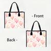 Cute Pink Balloon Pattern Tote Bag Casual Portable Daily Handbag for Ladies Outdoor Shopping Travel Use
