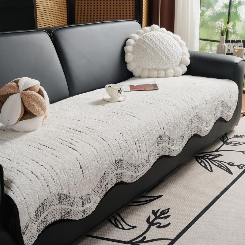 New Sofa Cushion Four Seasons Universal Leather Sofa Special Pad Fixed Non-Slip High-Grade Special-Shaped Seat Cushion Cloth