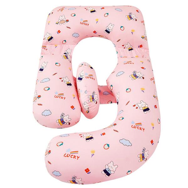 U-образная подушка для беременных и наволочка из чистого хлопка для беременных, удобная подушка для сна для беременных, боковая подушка для беременных