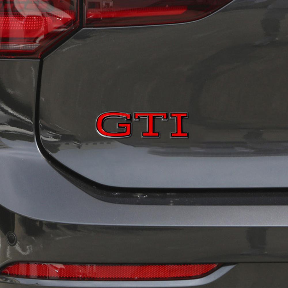 AABIN1 3D ABS GTI Emblem Car Body Tail Trunk Decoration Stickers Auto Accessories For Volkswagen VW Golf Polo Beetle Passat T-ROC Caddy