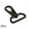 2Pcs Metal Swivel Eye Snap Hook Clasps Clips for DIY Leather Craft Bag Strap Belt Webbing Keychain