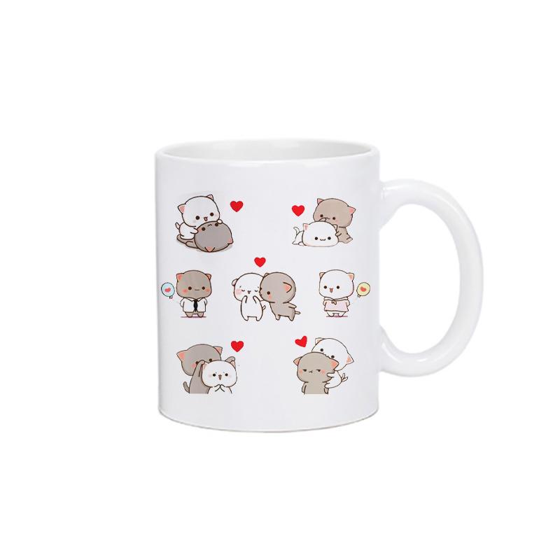 Panda Bear Bubu Dudu Кофейная молочная чашка Mocha Cat Panda Bear Пара Рождественская кружка Kawaii Чашки Оригинальные кружки Бесплатная доставка Посуда для напитков
