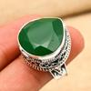 Unique Green Onyx Gemstone Handmade Solid 925 Sterling Silver Ring Jewelry