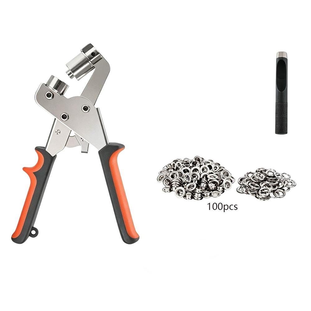Manual Press Grommet Eyelet Plier Kit 10mm Eyelet Hole Punch Pliers Eyelet Installation Tool