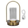 Table Lamp Metal LED Rechargeable 3 Colors Stepless Dimming Touch Control Cordless Table Lantern