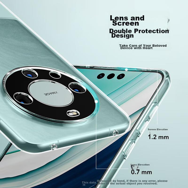 Phone Case for Huawei Mate60 Pro And Mate60 Pro+, Shockproof Soft, Porsche Design, TPU Transparent Outer Case, Anti-Drop Ultra-Thin Cover