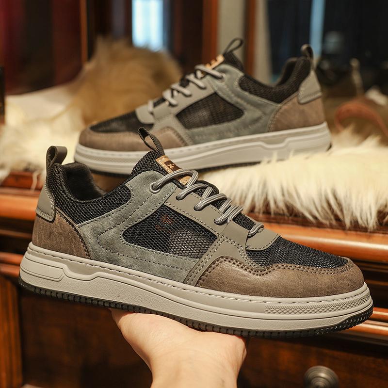 Новые мужские кроссовки Ice Silk Flat Shoes Модные дышащие ретро-обувь для тренировок Спортивная повседневная обувь Студенческая обувь