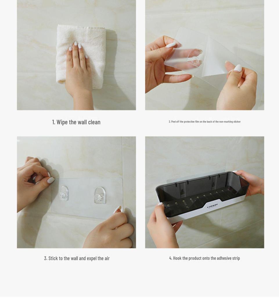 Настенный органайзер для душа и полка для хранения без сверления