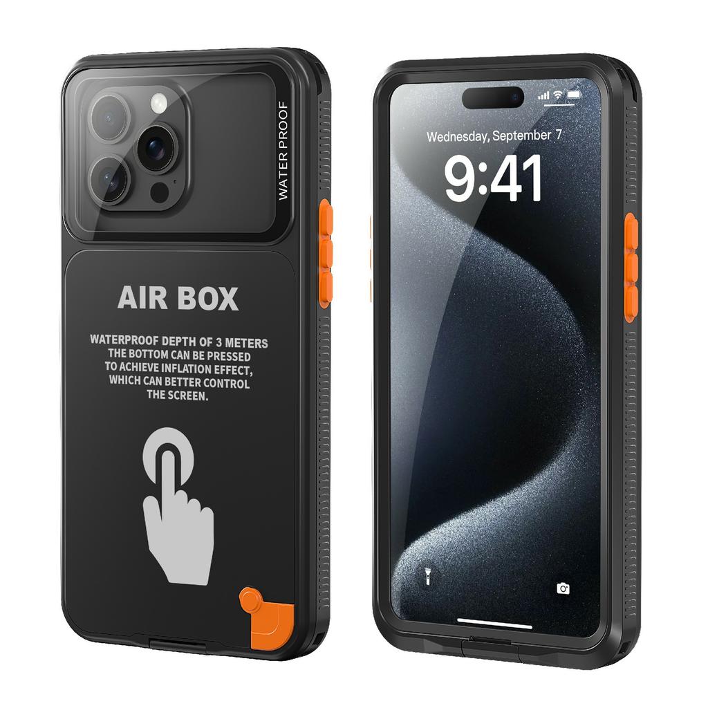 Серия SHELLBOX Air Box Для iPhone 15 Pro Max Водонепроницаемый чехол PC+TPU+PET Защитный чехол для телефона