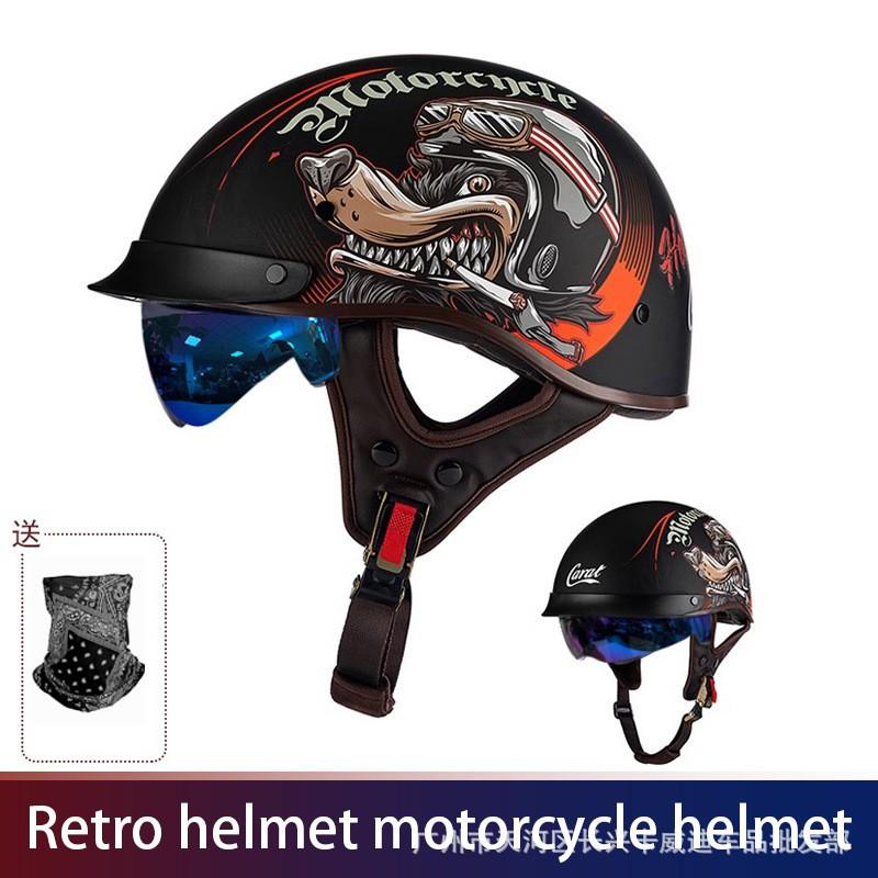 3C Шлем Мотоцикл Ретро Harley Круизный Полушлем Мужчины Женщины Электровелосипед Совок Педаль