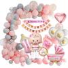 Balloon Garland - Party Decoration - Baby Shower - Pink - Recycled - Child Girl