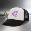 Shark Donut Print Trucker Hat Breathable Mesh Baseball Cap Casual Adjustable Summer Hat