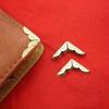 100pcs Antique Brass Metal Book Scrapbooking Notebook Albums Menus Folders Corner Protectors Bronze Tone Hardware