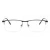 Semi Rimless Square Black Smartbuy Collection Doppler 892c Fashion Unisex Eyeglasses