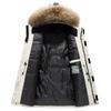 Winter Down Jacket Men 'S Mid -Length Hooded Parker Winter Jacket