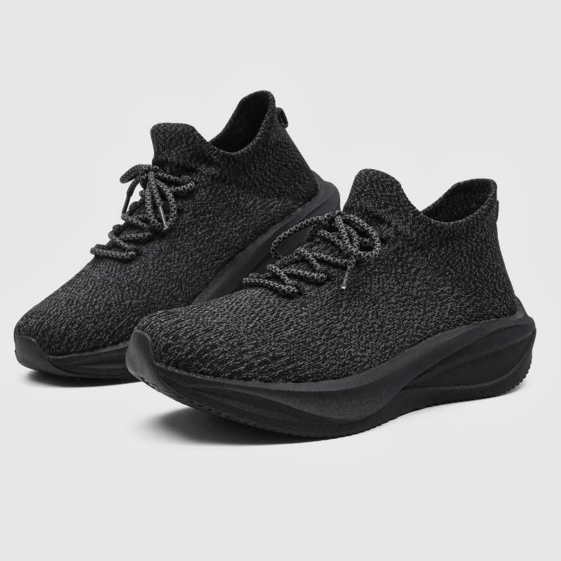 Унисекс кроссовки-слипоны большого размера из сетки Flyknit на толстой подошве