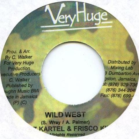 7-дюймовая пластинка VYBZ KARTEL, FRISCO KID / HIT LIST - Дикий Запад / Ямайский народ Очень Огромный 2003 Ямайка Регги, Ска и Даб