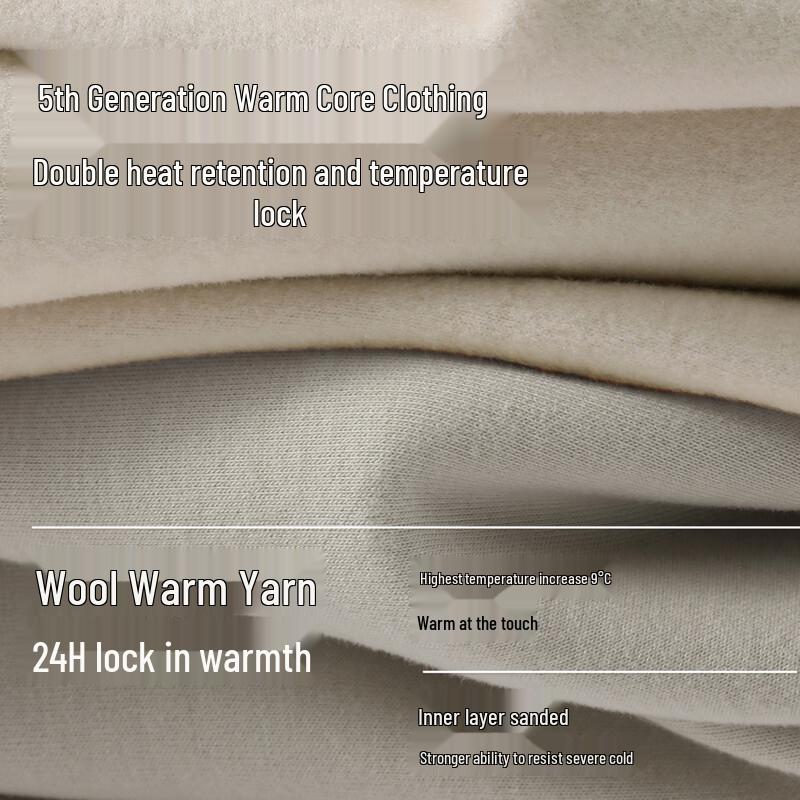 FUNIBAOLUO Men's Wool Modal Mid-Collar Top