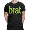 Charli XCX Brat Album T-Shirt for Men  Humorous Pure Cotton Tees O Neck Short Sleeve T Shirt Printing Tops