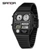 SANDA Top Electronic Watch for Men's Youth and Leisure Multi Functional Temperature Gauge Stopwatch Timing Electronic Watch 3192