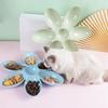 The New Creative Cat Food Utensils In the Cat House, Petal Multi-grid Cat Bowl, Plastic Pet Bowl Feeding and Water Cat Bowl